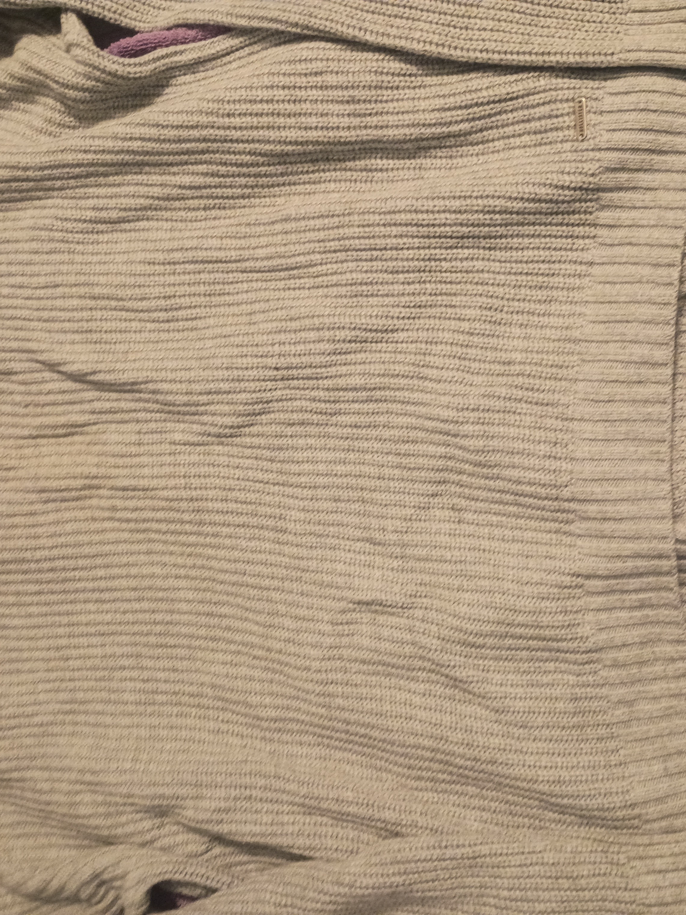 Hollister Women's Light Gray Ribbed Pullover Hoodie